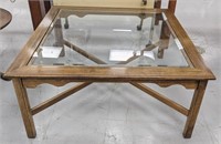 Glass Top Coffee Table, 38"x38"x18"