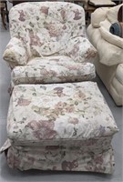 Upholstered Arm Chair w/ Foot Rest & Custom