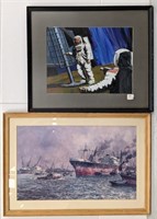 Art Lot w/ M de Jongere Harbor Print & Niel