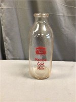 Meadow Gold Milk, Square Quart. Red lettering