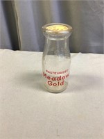 Meadow Gold Pasteurized Milk Half Pint bottle