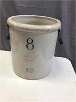 8 Gallon Red Wing Crock with Wood handles