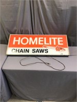 Vintage Homelite Chain Saws Advertising Light