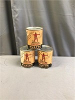(3) Archer Rustop Metal Cans. NOS