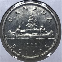 1955 Silver Dollar Canada