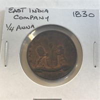 1830 1/4 Anna - East India Company