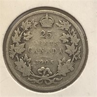 1905 25c Canada Silver