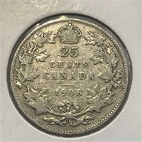 1906 25c Canada Silver