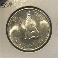 1967 50c Canada Howling Wolf