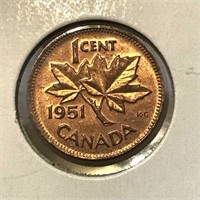 1951 1 Cent UNC
