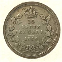 1929 10 Cent Canada -Silver