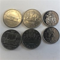 4x $1 + 2 50c coins Canada