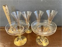 Speckled Gold Toned Barware