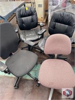 Lot of 4 chairs. Lot of chairs, two task chairs