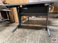 Work Table sturdy metal base laminated top