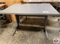 Work Table  sturdy metal base laminated top