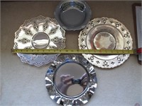 4 Aluminum Serving Trays