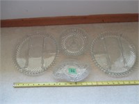 4 Relish plates