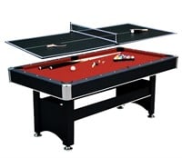 New Spartan 6’ Pool Table w/Ping Pong Tennis Top