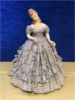 NICE CERAMIC FIGURINE WEARING A BALL GOWN.