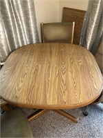 WITH 18" LEAF IT BECOMES 60" DINETTE TABLE WITH 4