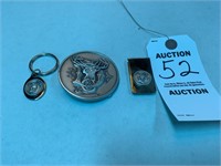1981 John Deere Belt Buckle, Money Clip & Key Ring