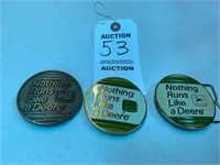 Collectible John Deere Belt Buckles 1983, (3)