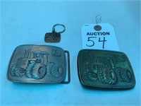 John Deere Belt Buckle & Key Ring 1975, Other JD
