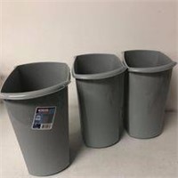 3 PCS STERILITE 3 GAL WASTE BASKET