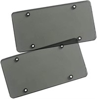 Zone Tech Clear Smoked License Plate Shields
