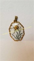 Rosenthal China Shard Pendant - Floral
