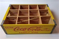 Wooden Coca-Cola Crate - Yellow