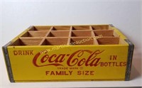 Wooden Coca-Cola Crate - Yellow