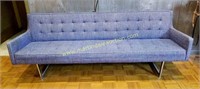 MCM Milo Baughman Style Chrome Sled Base Couch