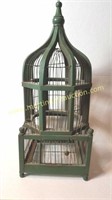 Green Decorative Bird Cage - Wooden & Wire