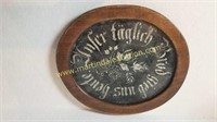 German Glass & Wooden Plaque - GIVE US THIS DAY