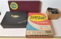 Vintage Games Wooden Dominoes, JEOPARDY,