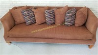 Oversized Brown Upholstered Couch