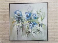 MCM Campuzano Painting On Canvas - Blue Floral