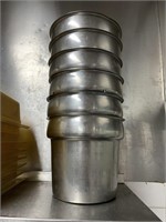 4 Stainless Steel Round Storage Buckets