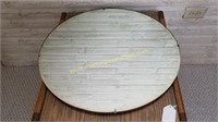 Vintage Round Beveled Mirror - No Frame
