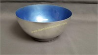 Vintage Towle Sterling Silver Enameled Blue Bowl