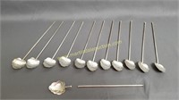 Vintage Sterling Silver Drink Stirrers - Mexico