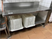 S/S Food Preparation Bench Approx 1.2m x 1m