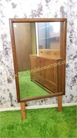 Vintage Dresser Mirror w Wood Frame