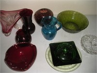 Ruby Red, Blue, Green Glassware