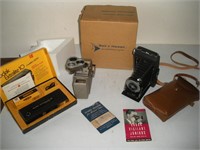 3 Cameras-Bell and Howell Movie Camera, Kodak 6-20
