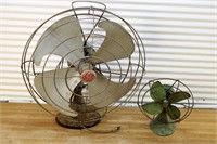 Paif of vintage fans
