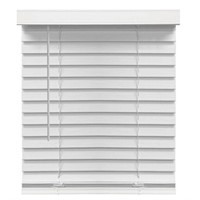 New Nien Made White 2" cordless faux wood blind