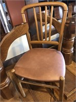 10 Padded Vinyl Colonial Style Restaurant Chairs